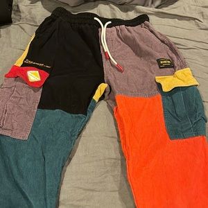 Men's Color Patchwork Cargo Pants Hip hop Joggers Streetwear Pants